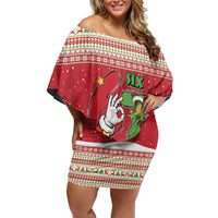 Funny Six Seven Meme Christmas Off Shoulder Short Dress Merry 67 Mas - Wonder Print Shop