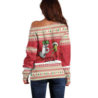 Funny Six Seven Meme Christmas Off Shoulder Sweater Merry 67 Mas - Wonder Print Shop