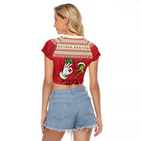 Funny Six Seven Meme Christmas Raglan Cropped T Shirt Merry 67 Mas - Wonder Print Shop