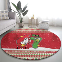 Funny Six Seven Meme Christmas Round Carpet Merry 67 Mas - Wonder Print Shop