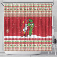 Funny Six Seven Meme Christmas Shower Curtain Merry 67 Mas - Wonder Print Shop