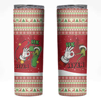 Funny Six Seven Meme Christmas Skinny Tumbler Merry 67 Mas - Wonder Print Shop