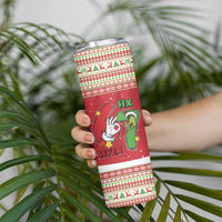 Funny Six Seven Meme Christmas Skinny Tumbler Merry 67 Mas - Wonder Print Shop