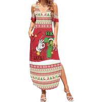 Funny Six Seven Meme Christmas Summer Maxi Dress Merry 67 Mas - Wonder Print Shop