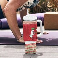 Funny Six Seven Meme Christmas Tumbler With Handle Merry 67 Mas - Wonder Print Shop
