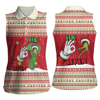 Funny Six Seven Meme Christmas Women Sleeveless Polo Shirt Merry 67 Mas - Wonder Print Shop