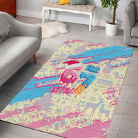 Six Seven Ice Cream Drip Area Rug 67 Funny Christmas Gen Alpha Slang - Wonder Print Shop