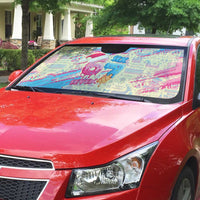 Six Seven Ice Cream Drip Auto Sun Shade 67 Funny Christmas Gen Alpha Slang - Wonder Print Shop