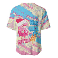 Six Seven Ice Cream Drip Baseball Jersey 67 Funny Christmas Gen Alpha Slang - Wonder Print Shop