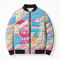 Six Seven Ice Cream Drip Bomber Puffer Jacket 67 Funny Christmas Gen Alpha Slang - Wonder Print Shop