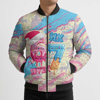 Six Seven Ice Cream Drip Bomber Puffer Jacket 67 Funny Christmas Gen Alpha Slang - Wonder Print Shop