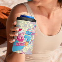 Six Seven Ice Cream Drip 4 in 1 Can Cooler Tumbler 67 Funny Christmas Gen Alpha Slang - Wonder Print Shop