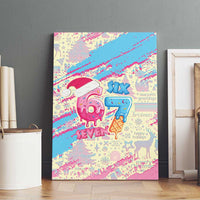 Six Seven Ice Cream Drip Canvas Wall Art 67 Funny Christmas Gen Alpha Slang - Wonder Print Shop