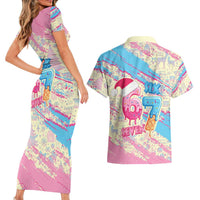 Six Seven Ice Cream Drip Couples Matching Short Sleeve Bodycon Dress and Hawaiian Shirt 67 Funny Christmas Gen Alpha Slang - Wonder Print Shop