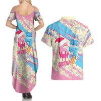 Six Seven Ice Cream Drip Couples Matching Summer Maxi Dress and Hawaiian Shirt 67 Funny Christmas Gen Alpha Slang - Wonder Print Shop