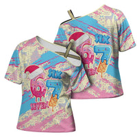 Six Seven Ice Cream Drip Cross Shoulder Shirt 67 Funny Christmas Gen Alpha Slang - Wonder Print Shop