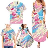 Six Seven Ice Cream Drip Family Matching Summer Maxi Dress and Hawaiian Shirt 67 Funny Christmas Gen Alpha Slang - Wonder Print Shop