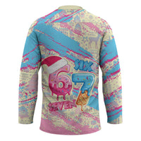 Six Seven Ice Cream Drip Hockey Jersey 67 Funny Christmas Gen Alpha Slang - Wonder Print Shop