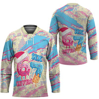Six Seven Ice Cream Drip Hockey Jersey 67 Funny Christmas Gen Alpha Slang - Wonder Print Shop