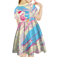 Six Seven Ice Cream Drip Kid Short Sleeve Dress 67 Funny Christmas Gen Alpha Slang - Wonder Print Shop