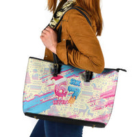 Six Seven Ice Cream Drip Leather Tote Bag 67 Funny Christmas Gen Alpha Slang - Wonder Print Shop