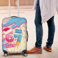 Six Seven Ice Cream Drip Luggage Cover 67 Funny Christmas Gen Alpha Slang - Wonder Print Shop