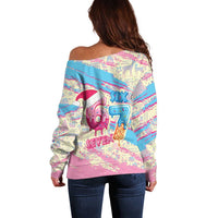 Six Seven Ice Cream Drip Off Shoulder Sweater 67 Funny Christmas Gen Alpha Slang - Wonder Print Shop