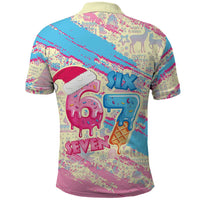 Six Seven Ice Cream Drip Polo Shirt 67 Funny Christmas Gen Alpha Slang - Wonder Print Shop