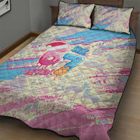 Six Seven Ice Cream Drip Quilt Bed Set 67 Funny Christmas Gen Alpha Slang - Wonder Print Shop