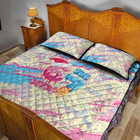 Six Seven Ice Cream Drip Quilt Bed Set 67 Funny Christmas Gen Alpha Slang - Wonder Print Shop