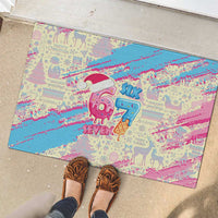 Six Seven Ice Cream Drip Rubber Doormat 67 Funny Christmas Gen Alpha Slang - Wonder Print Shop