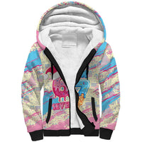 Six Seven Ice Cream Drip Sherpa Hoodie 67 Funny Christmas Gen Alpha Slang - Wonder Print Shop