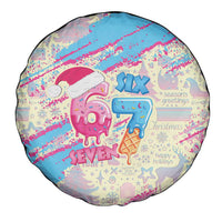 Six Seven Ice Cream Drip Spare Tire Cover 67 Funny Christmas Gen Alpha Slang - Wonder Print Shop