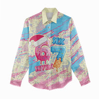 Six Seven Ice Cream Drip Women Casual Shirt 67 Funny Christmas Gen Alpha Slang - Wonder Print Shop