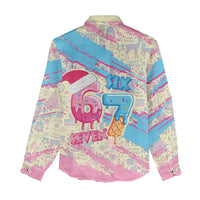 Six Seven Ice Cream Drip Women Casual Shirt 67 Funny Christmas Gen Alpha Slang - Wonder Print Shop
