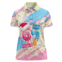 Six Seven Ice Cream Drip Women Polo Shirt 67 Funny Christmas Gen Alpha Slang - Wonder Print Shop