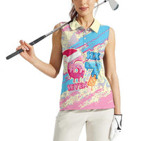 Six Seven Ice Cream Drip Women Sleeveless Polo Shirt 67 Funny Christmas Gen Alpha Slang - Wonder Print Shop
