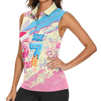 Six Seven Ice Cream Drip Women Sleeveless Polo Shirt 67 Funny Christmas Gen Alpha Slang - Wonder Print Shop
