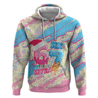 Six Seven Ice Cream Drip Zip Hoodie 67 Funny Christmas Gen Alpha Slang - Wonder Print Shop