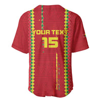 Custom Guinea Bissau Football Baseball Jersey Go Djurtus - Red Ver - Wonder Print Shop