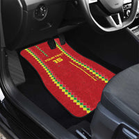 Custom Guinea Bissau Football Car Mats Go Djurtus - Red Ver - Wonder Print Shop