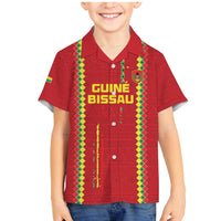 Custom Guinea Bissau Football Family Matching Mermaid Dress and Hawaiian Shirt Go Djurtus - Red Ver - Wonder Print Shop