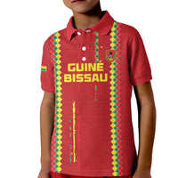 Custom Guinea Bissau Football Kid Polo Shirt Go Djurtus - Red Ver - Wonder Print Shop