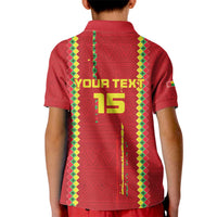 Custom Guinea Bissau Football Kid Polo Shirt Go Djurtus - Red Ver - Wonder Print Shop
