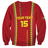 Custom Guinea Bissau Football Sweatshirt Go Djurtus - Red Ver - Wonder Print Shop