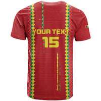 Custom Guinea Bissau Football T Shirt Go Djurtus - Red Ver - Wonder Print Shop