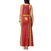 Custom Guinea Bissau Football Tank Maxi Dress Go Djurtus - Red Ver - Wonder Print Shop