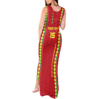 Custom Guinea Bissau Football Tank Maxi Dress Go Djurtus - Red Ver - Wonder Print Shop