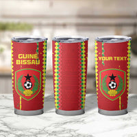 Custom Guinea Bissau Football Tumbler Cup Go Djurtus - Red Ver - Wonder Print Shop