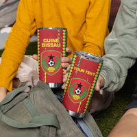 Custom Guinea Bissau Football Tumbler Cup Go Djurtus - Red Ver - Wonder Print Shop